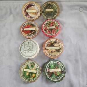 Lot of 8 Yankee Candle Wax Melts Tarts Christmas Holiday Fall Scents Sealed Vntg